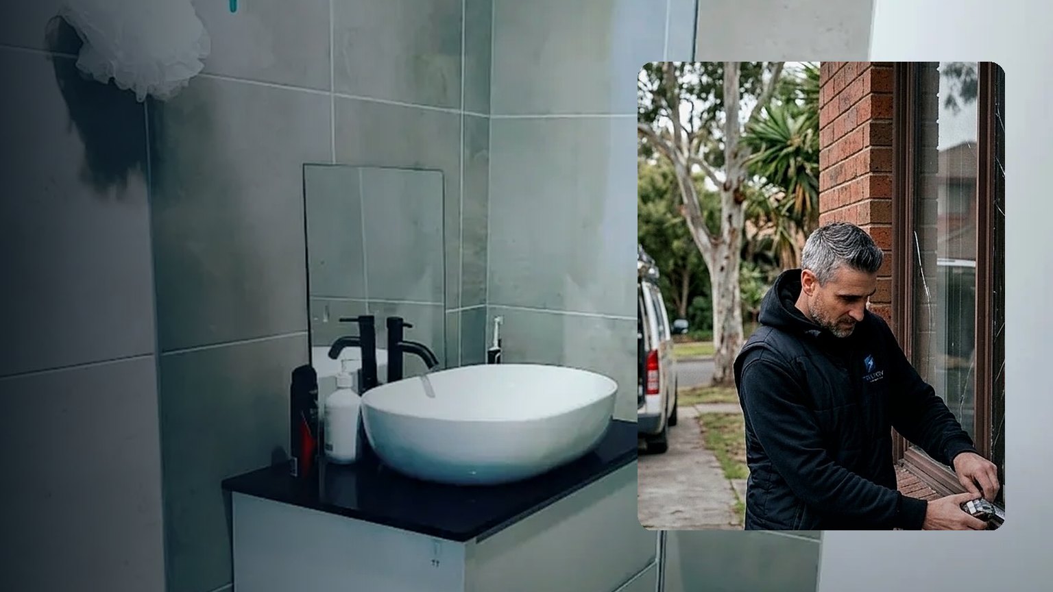 Residential shower glass and cracked window repair context